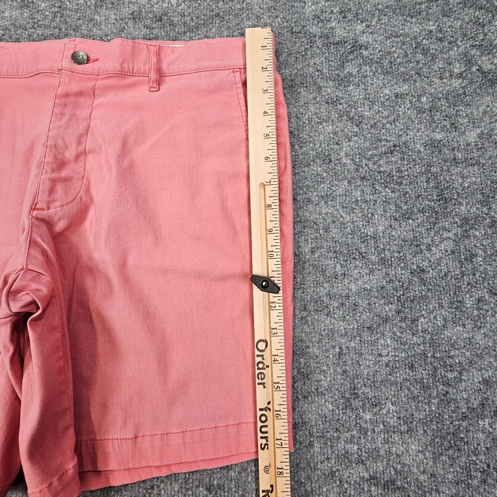 Mizzen+Main Men's‎ 36 Cane Collection Performance Chino Shorts Salmon Pink USA - Picture 8 of 13